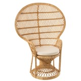 CHAIR PEACOCK CROSSED RATTAN NATURAL 133 - CHAIRS, STOOLS